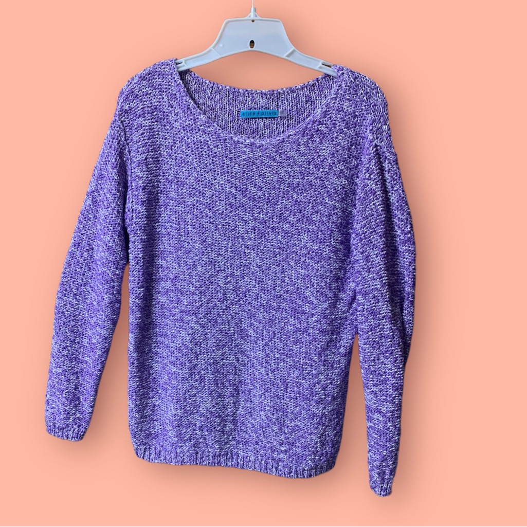 Alice + Olivia Lavender Knit Pullover Sweater